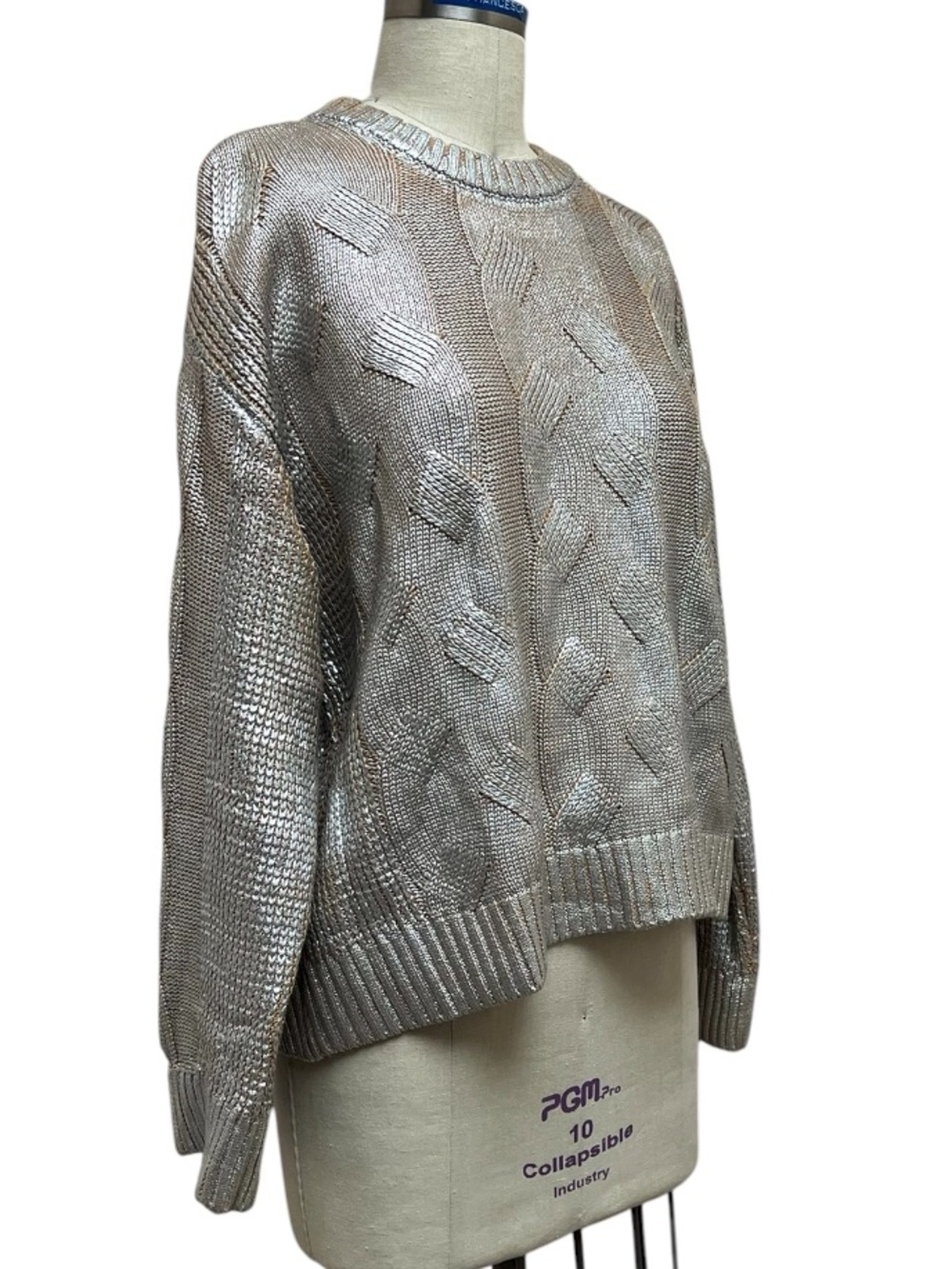 Pistola Everly Foil Accent Cotton Crewneck Sweater - Picture 4 of 9